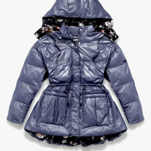 BF PF Pearl Puffer Coat Navy Front Edit