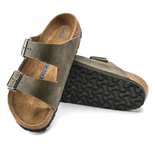 BirkenstockArizonaSoftFootbedOiledLeatherSandalsFadedKhaki 3