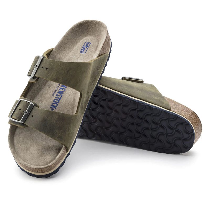 BirkenstockArizonaSoftFootbedOiledLeatherSandalsJade 3