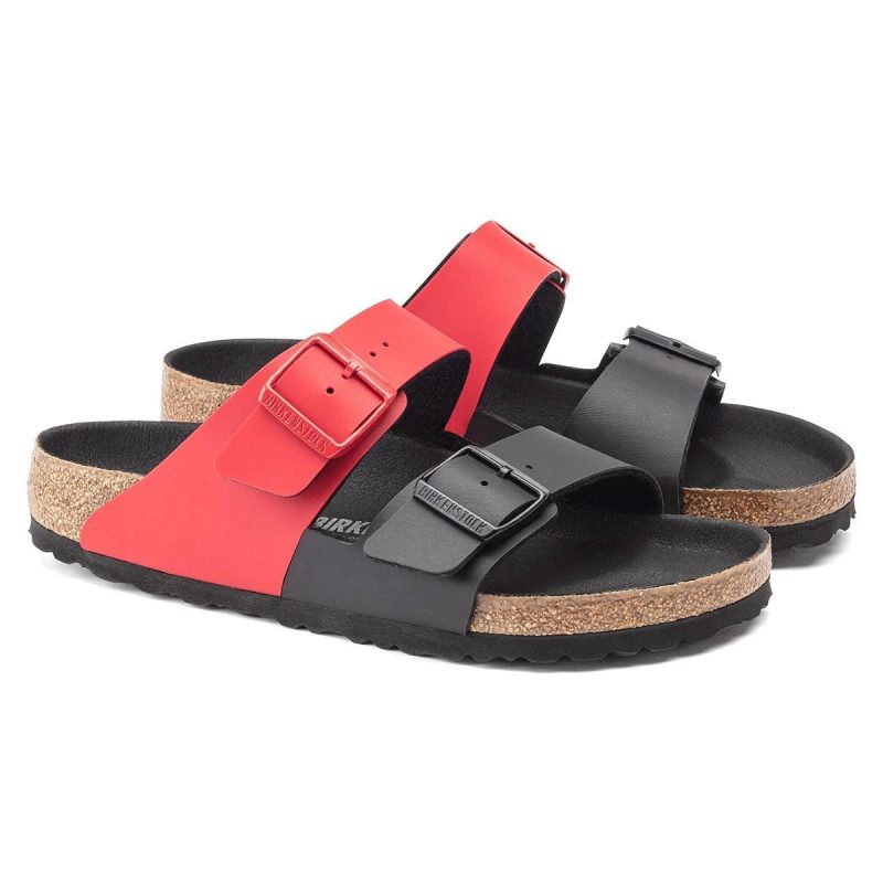 BirkenstockSplitBirko FlorArizonaSandalsBlack Red 2