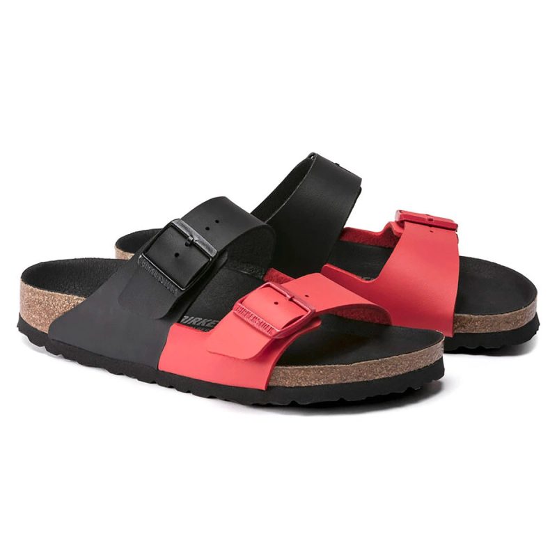 BirkenstockSplitBirko FlorArizonaSandalsBlackPoppy 2