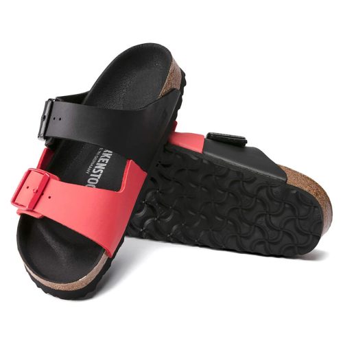 BirkenstockSplitBirko FlorArizonaSandalsBlackPoppy 3