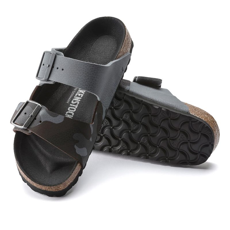 BirkenstockSplitBirko FlorArizonaSandalsDesertSoilGray CamoBrown 2