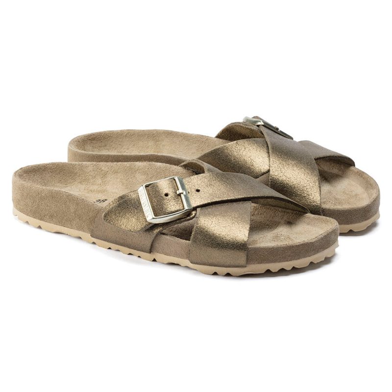 BirkenstockWomen sSienaExquisiteSuedeSandalsMossMetallic 2