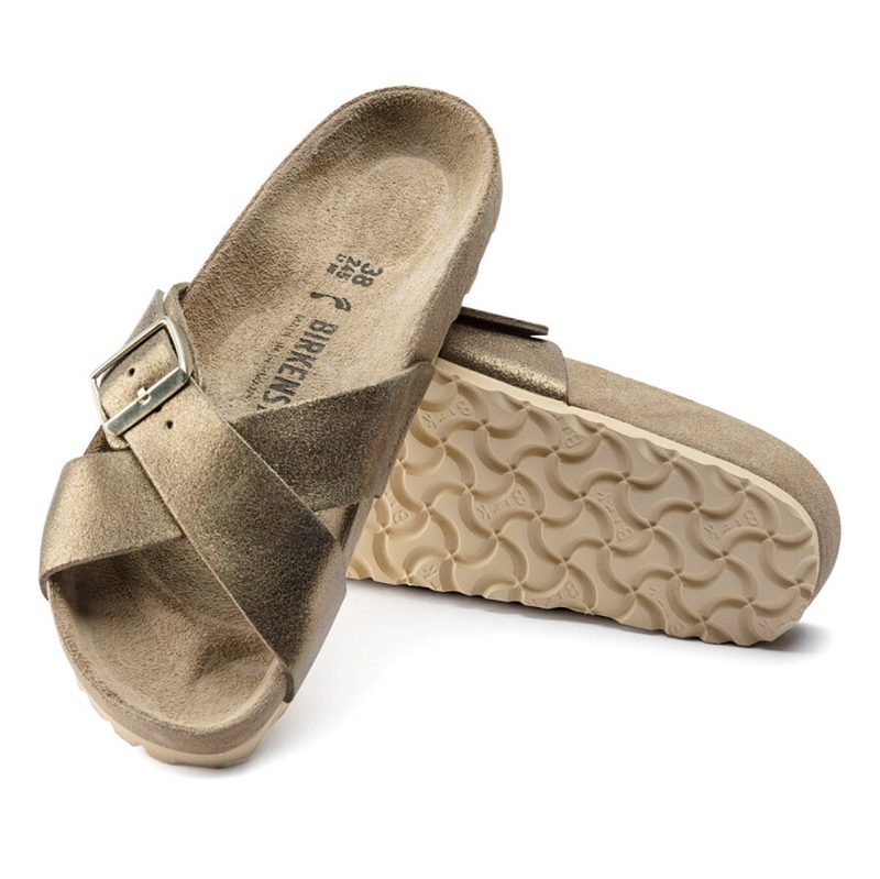 BirkenstockWomen sSienaExquisiteSuedeSandalsMossMetallic 3