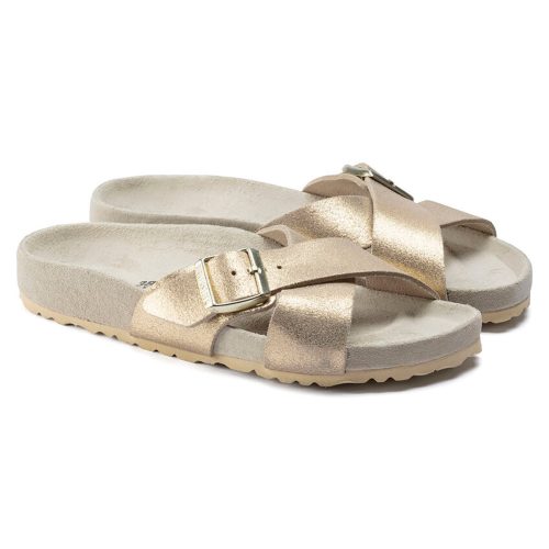 BirkenstockWomen sSienaExquisiteSuedeSandalsTaupeMetallic 2