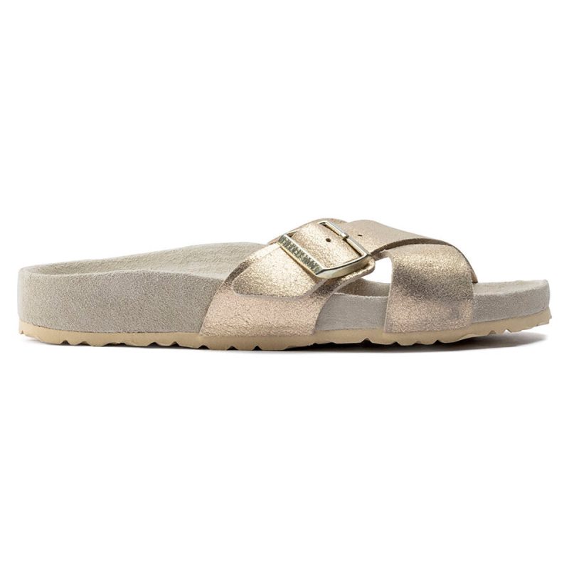 BirkenstockWomen sSienaExquisiteSuedeSandalsTaupeMetallic 4