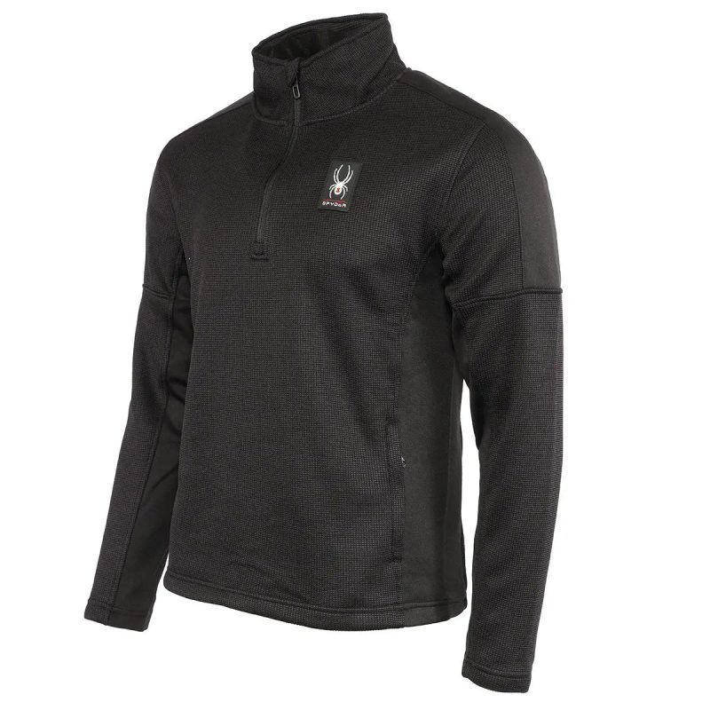 Black 1s194753440043par spyder 20men 27s 20mendoza 20half 20zip 20pullover 20black 2