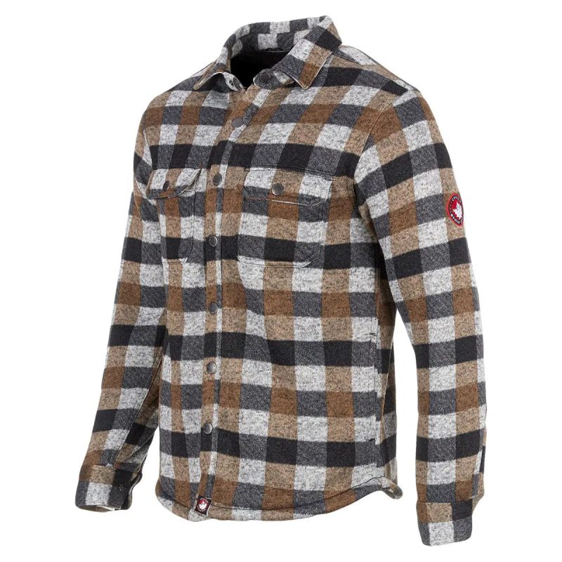 Canada Weather Gear Men s Sherpa Lined Buffalo Plaid Shirt Jacket 2802152