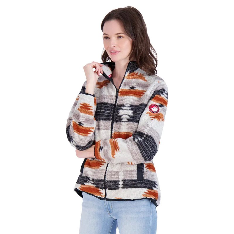 Canada Weather Gear Women s Full Zip Aztec Printed Sherpa 2807752