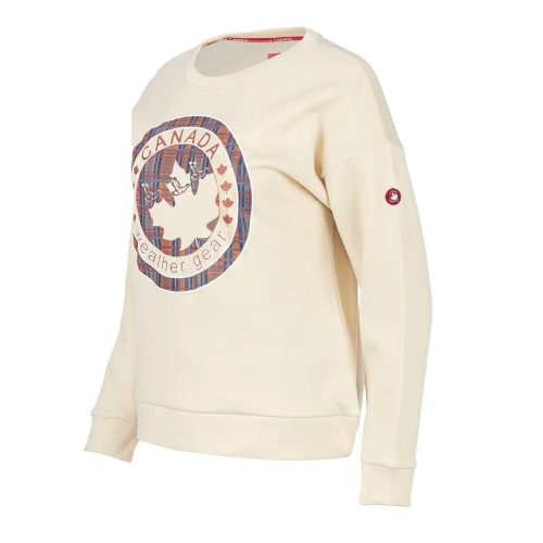 Canada Weather Gear Women s Logo Printed Crewneck Fleece Sweatshirt 2808228