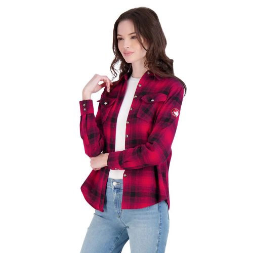 Canada Weather Gear Women s Vintage Plaid Double Pocket Shirt 2811311