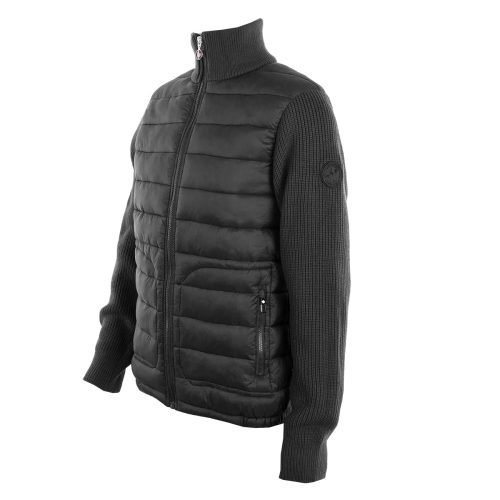 CanadaWeatherGearMen sPufferJacketwithSweaterSleeves Black 3