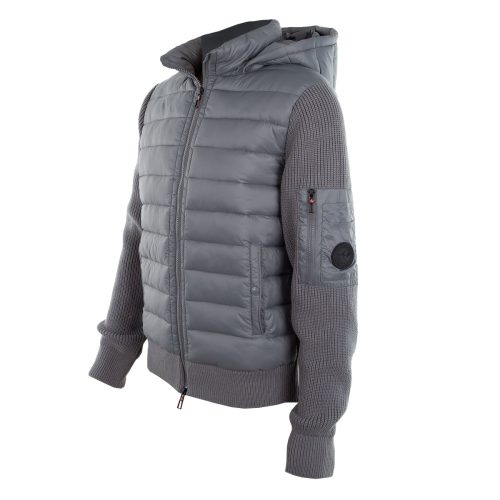 CanadaWeatherGearMen sPufferJacketwithSweaterSleevesandRemovableHood Charcoal 3