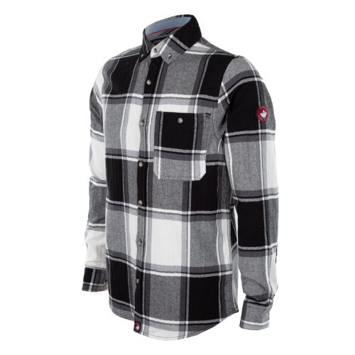 CanadaWeatherGearMen sUnlinedFlannel Cream Black 2