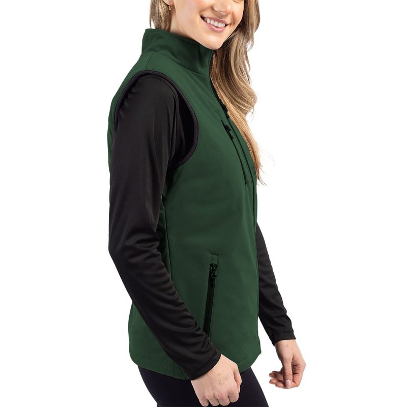 Cutter BuckCliqueEquinoxInsulatedWomen sSoftshellVest Green 3