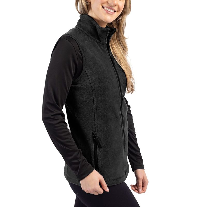 Cutter BuckCliqueSummitPerformanceFleeceFullZipWomen sVest Black 3