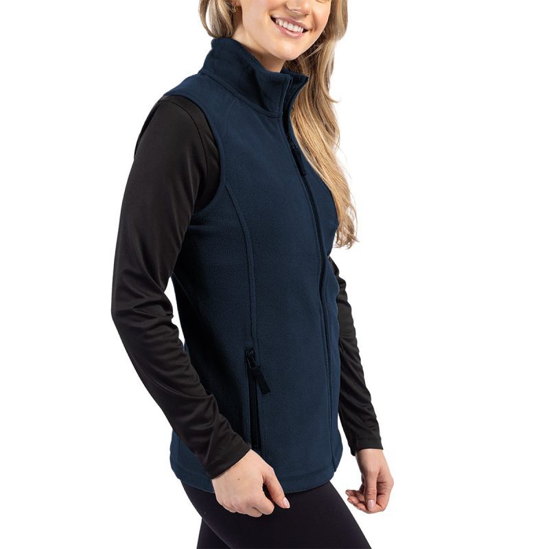 Cutter BuckCliqueSummitPerformanceFleeceFullZipWomen sVest Navy 3