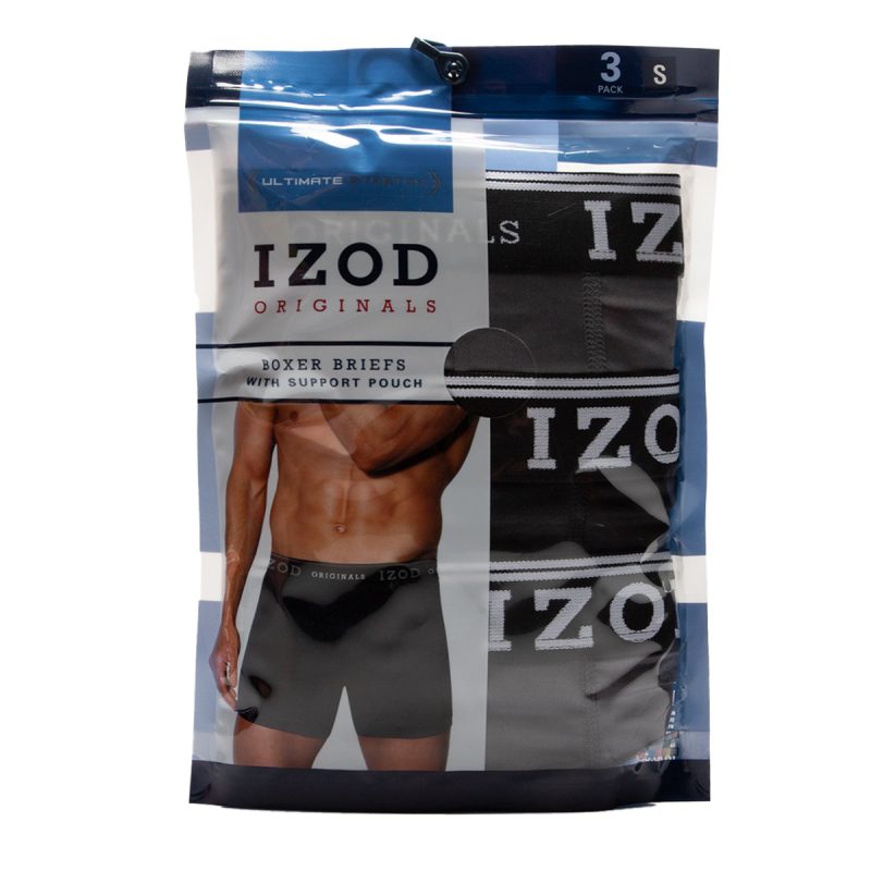 IZODMen s3 PackBoxerBriefs QuietShade Black BlackenedPearl 2