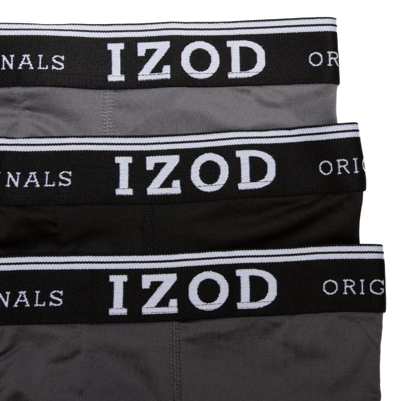 IZODMen s3 PackBoxerBriefs QuietShade Black BlackenedPearl 3