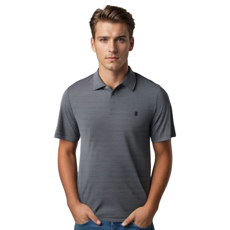 IZODMen sMicroStripeJacquardPolo AI Blue 4