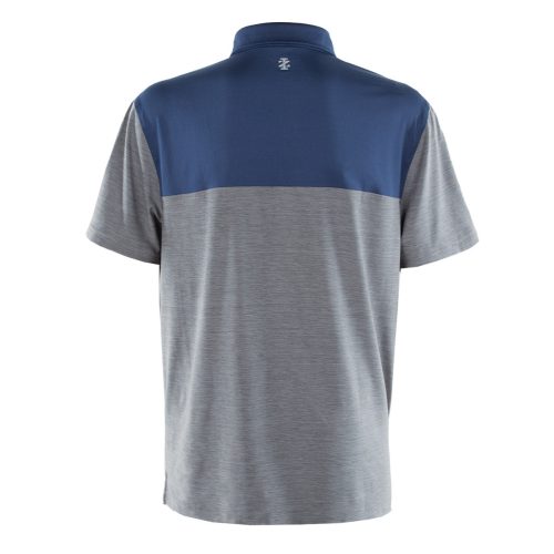 IzodMen sColorblockedSpace DyedPolo LightGrey Navy 2