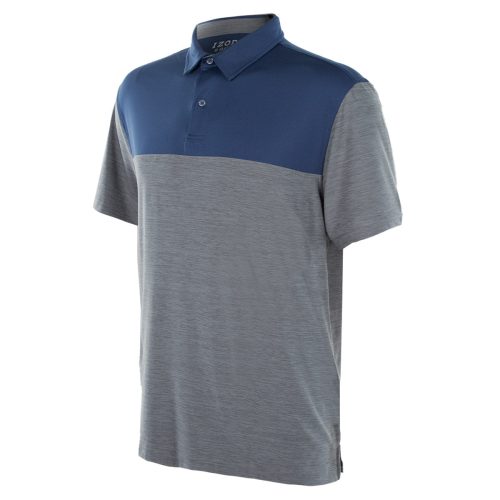 IzodMen sColorblockedSpace DyedPolo LightGrey Navy 3