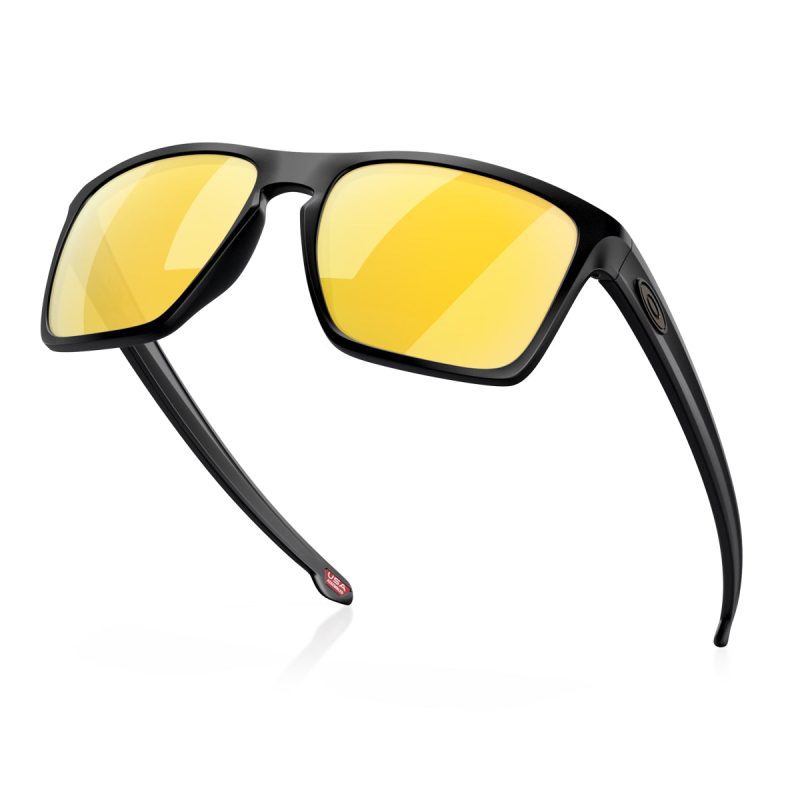 OakleyMen sSliverXLSunglasses V2 MatteBlack 24KIridium 4