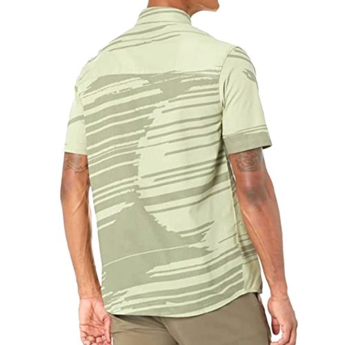 OakleyMen sTempoWovenButtonDownT Shirt ActionEllipseUniGreen 2