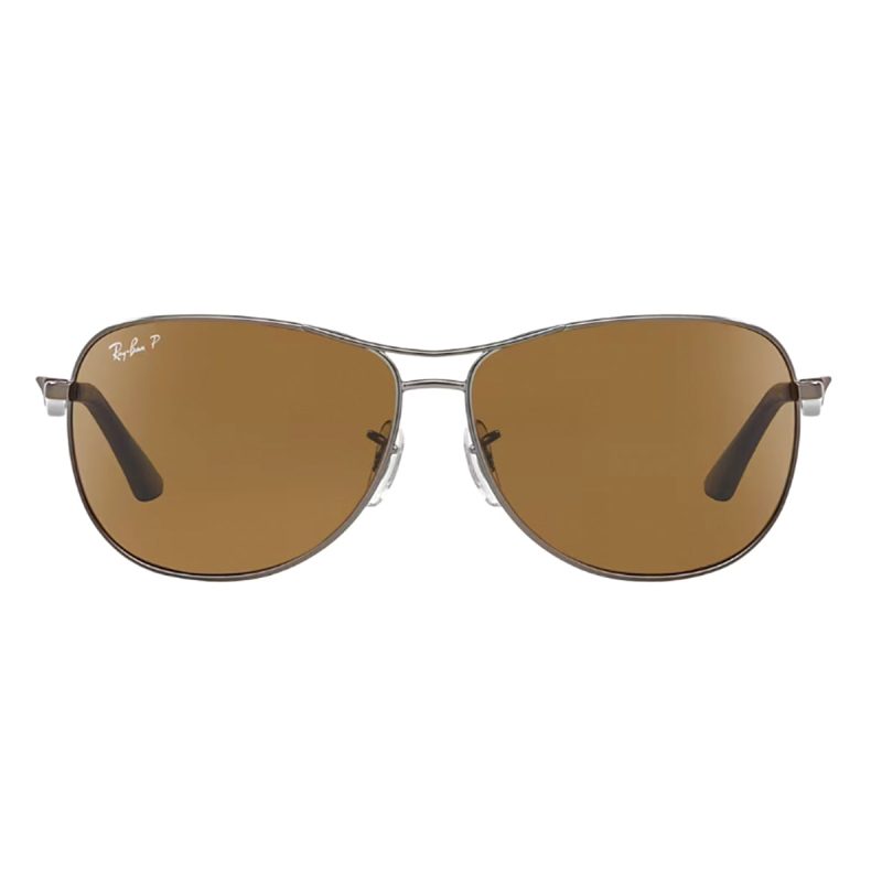 Ray BanMen s0RB3519PolarizedSunglasses MatteGunmetal Brown 2