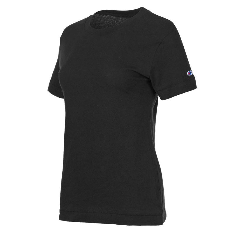 S190862591683 Champion Women s University II Short Sleeve Tee Black 1