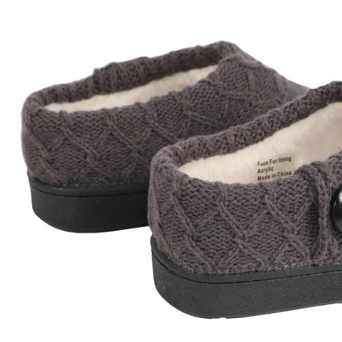 S194430033346PAR Clarks Women s Sweater Clog Slipper Grey Cow Suede 4