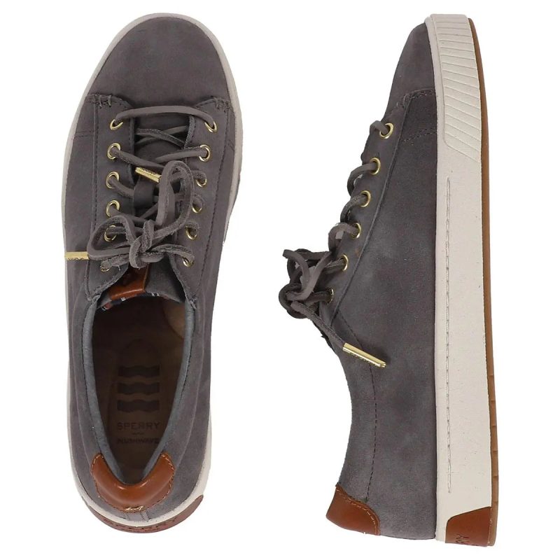 S194713090288PAR Sperry Women s Vulcanized Anchor Plushwave LTT Suede Shoes Grey 24b40393 81c1 4cca a223 28e9824e69be