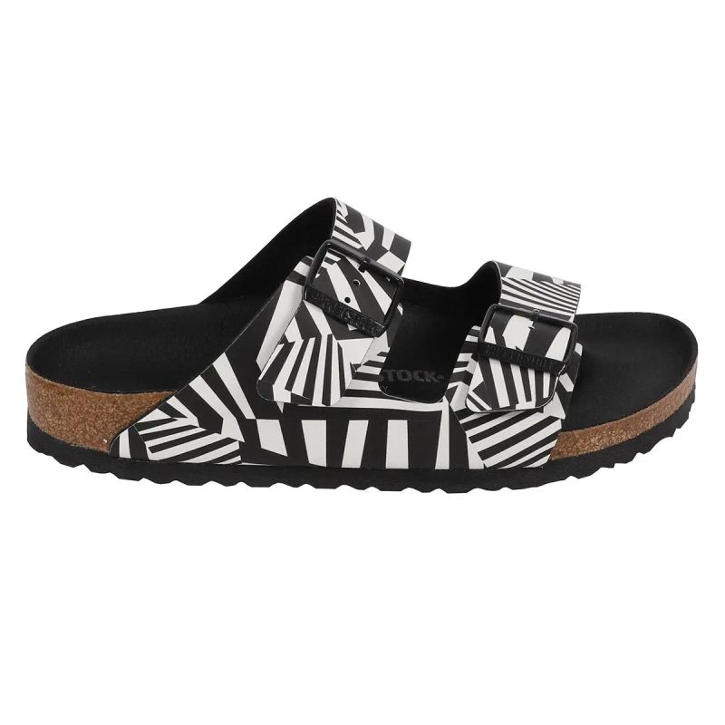 S822698418451PAR Birkenstock Arizona Birko Flor Sandals Dazzle Camo Black White 4