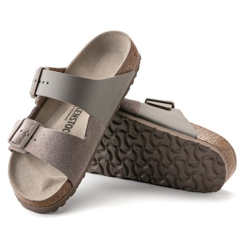 S887759614951 Birkenstock Arizona Split Natural Leather Suede Sandals Gray Taupe 3