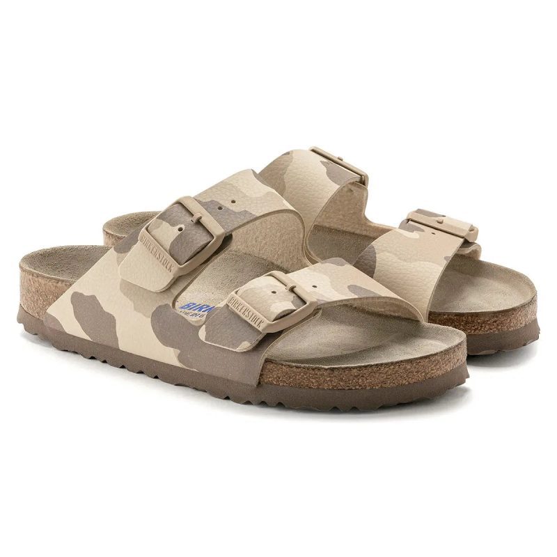 S887759719038 Birkenstock Arizona Soft Footbed Birko Flor Sandals Desert Soil Grey Taupe 2