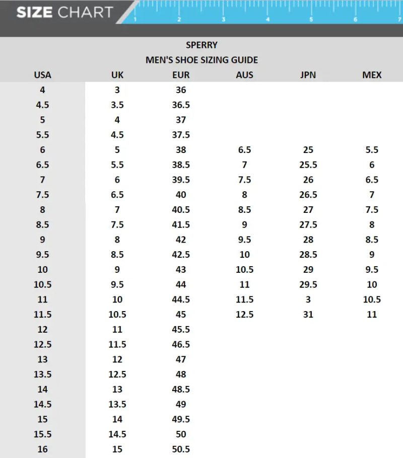 SPERRY MENS SIZE GUIDE aaede8aa 8b5a 459c 9871 c5ef9002e1ff