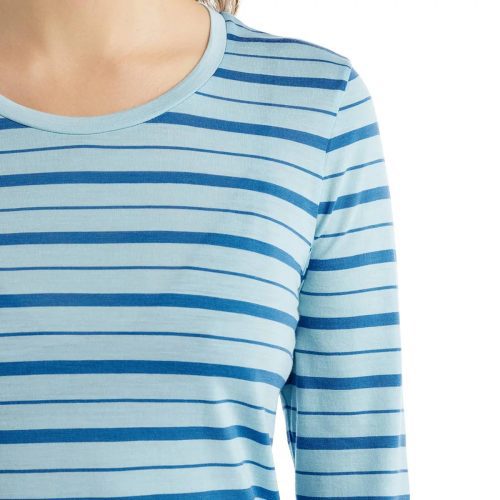 SS22 Women Wave LS Tee Stripe HAZE AZUL S 0A56DI388 4