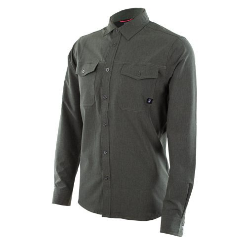 SpyderMen sMelangeLongSleeve2PocketShirt Olive 2