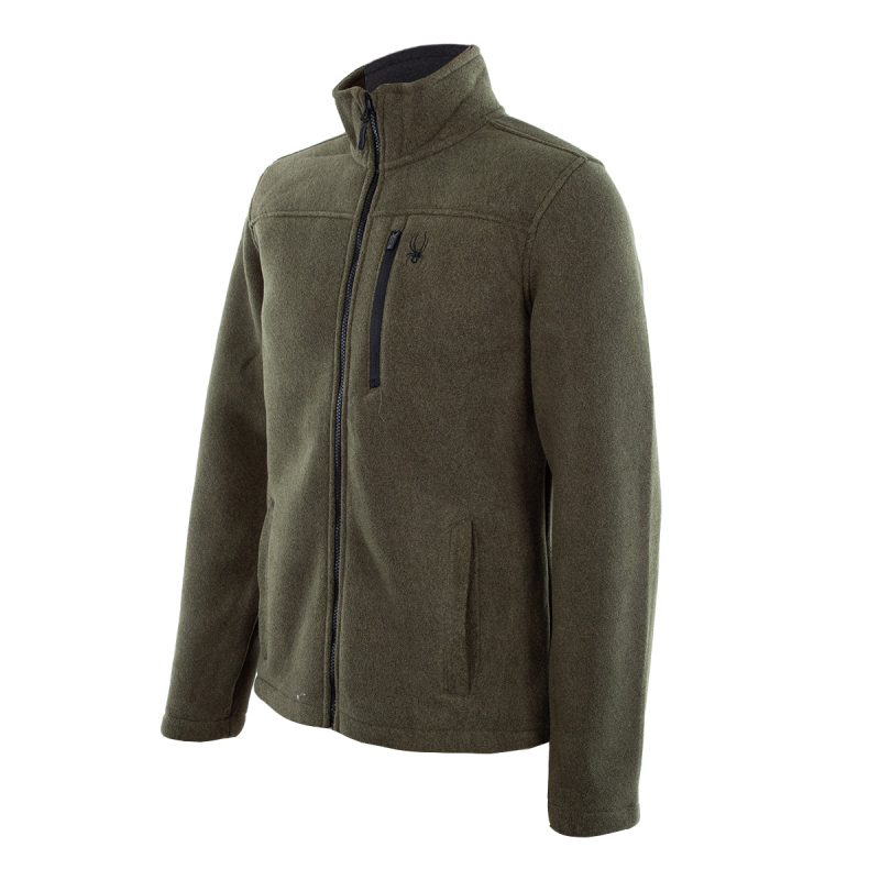 SpyderMen sStripeFleeceFullZip Olive 3