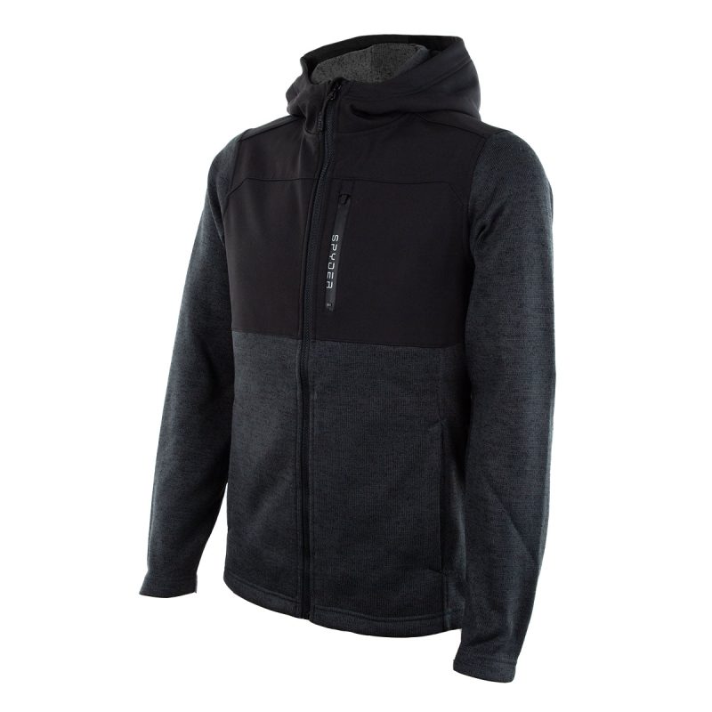 SpyderMen sSweaterFleeceFullZipJacket Black 3