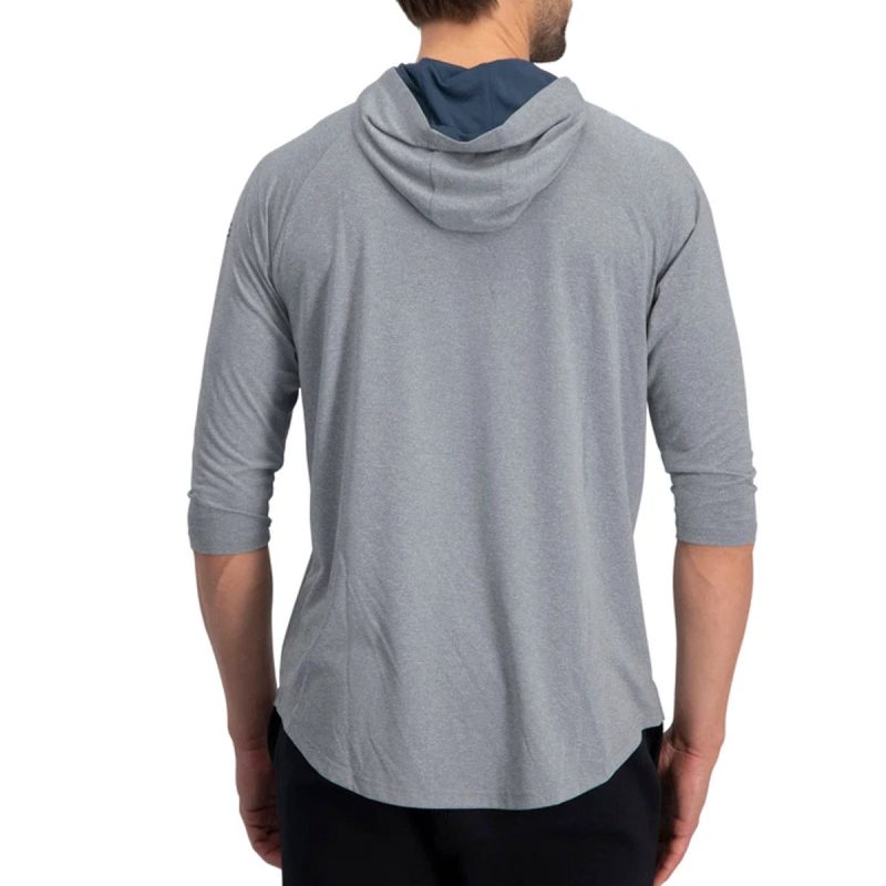 ThreeSixtySixMen s3 4SleeveHoodiePullover Grey 2