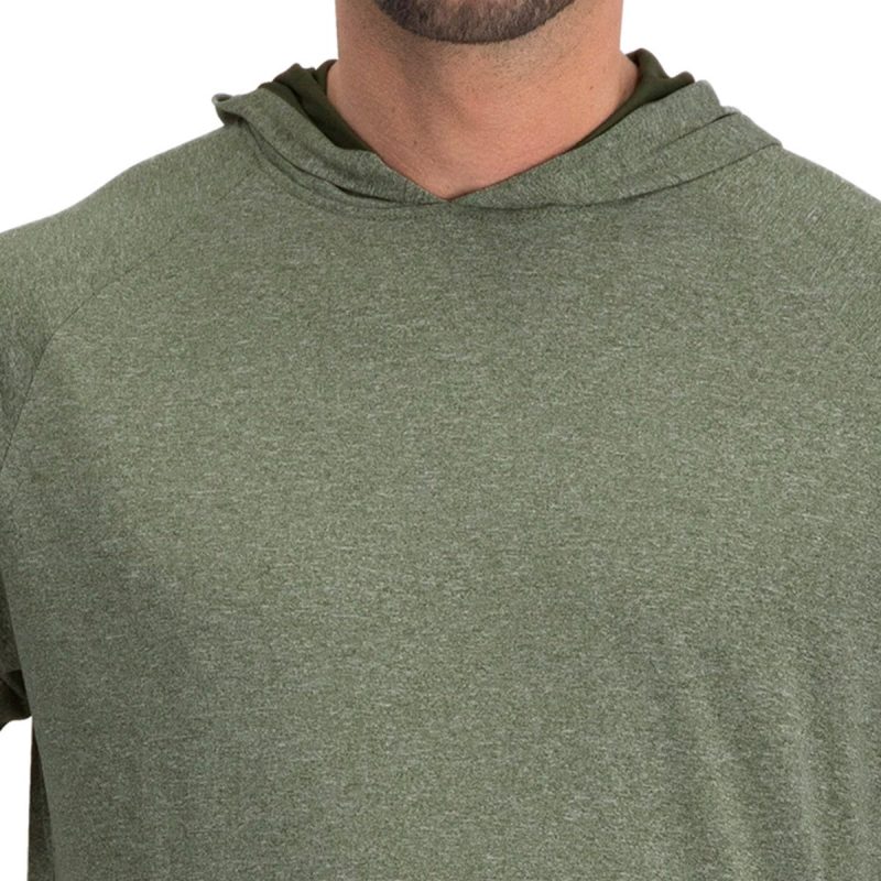 ThreeSixtySixMen s3 4SleeveHoodiePullover OliveGreen 3