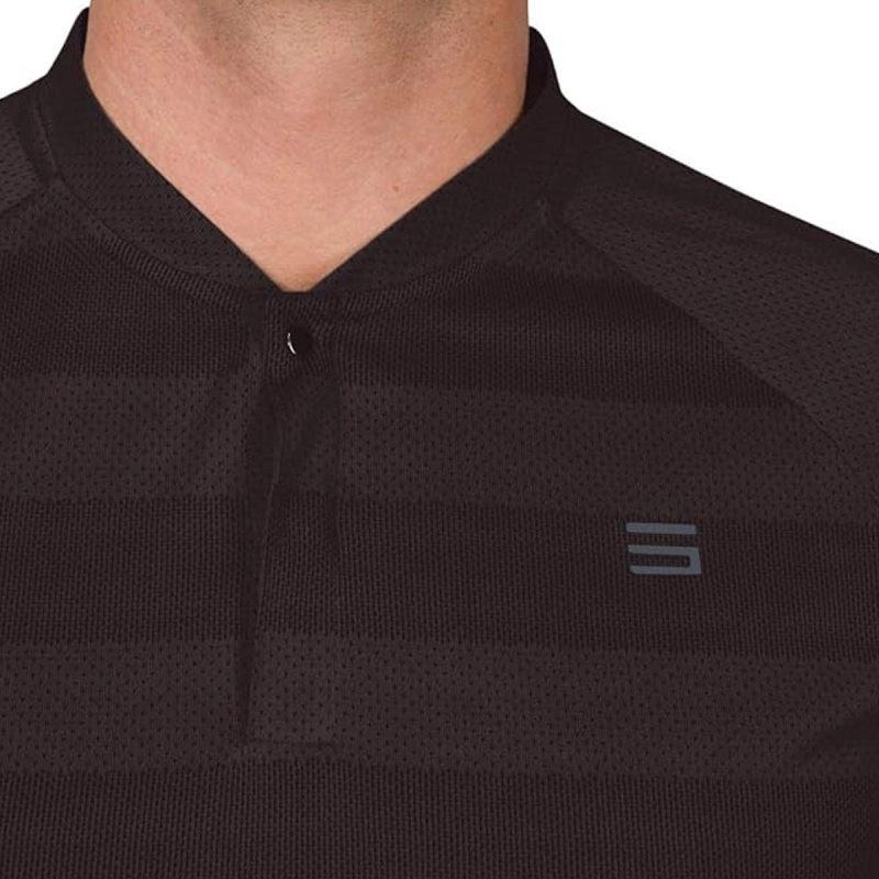 ThreeSixtySixMen sCollarlessGolfPolo Black 3