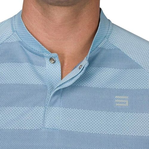 ThreeSixtySixMen sCollarlessGolfPolo ClassicBlue 3