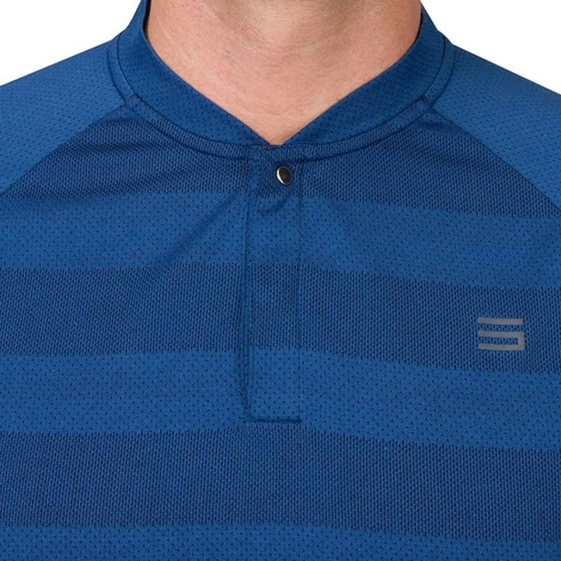 ThreeSixtySixMen sCollarlessGolfPolo DeepNavy 3