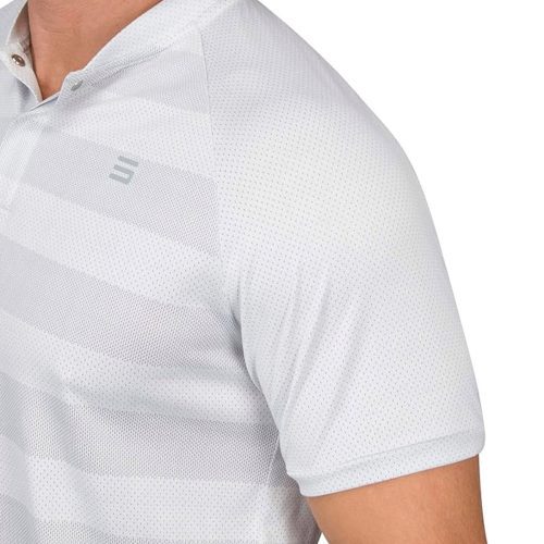 ThreeSixtySixMen sCollarlessGolfPolo PolarWhite 3