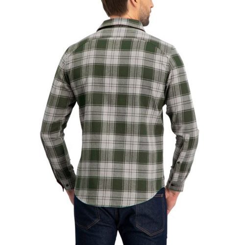 ThreeSixtySixMen sFlannelLongSleeveShirt Olive 2