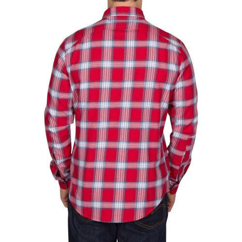 ThreeSixtySixMen sFlannelLongSleeveShirt Red 2