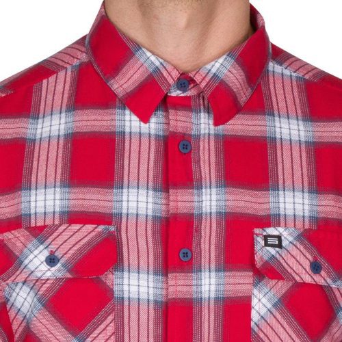 ThreeSixtySixMen sFlannelLongSleeveShirt Red 3